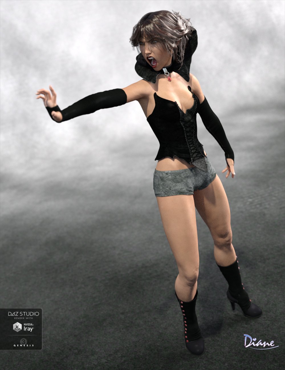 Freedom Poses for Aiko 7 by: Diane, 3D Models by Daz 3D