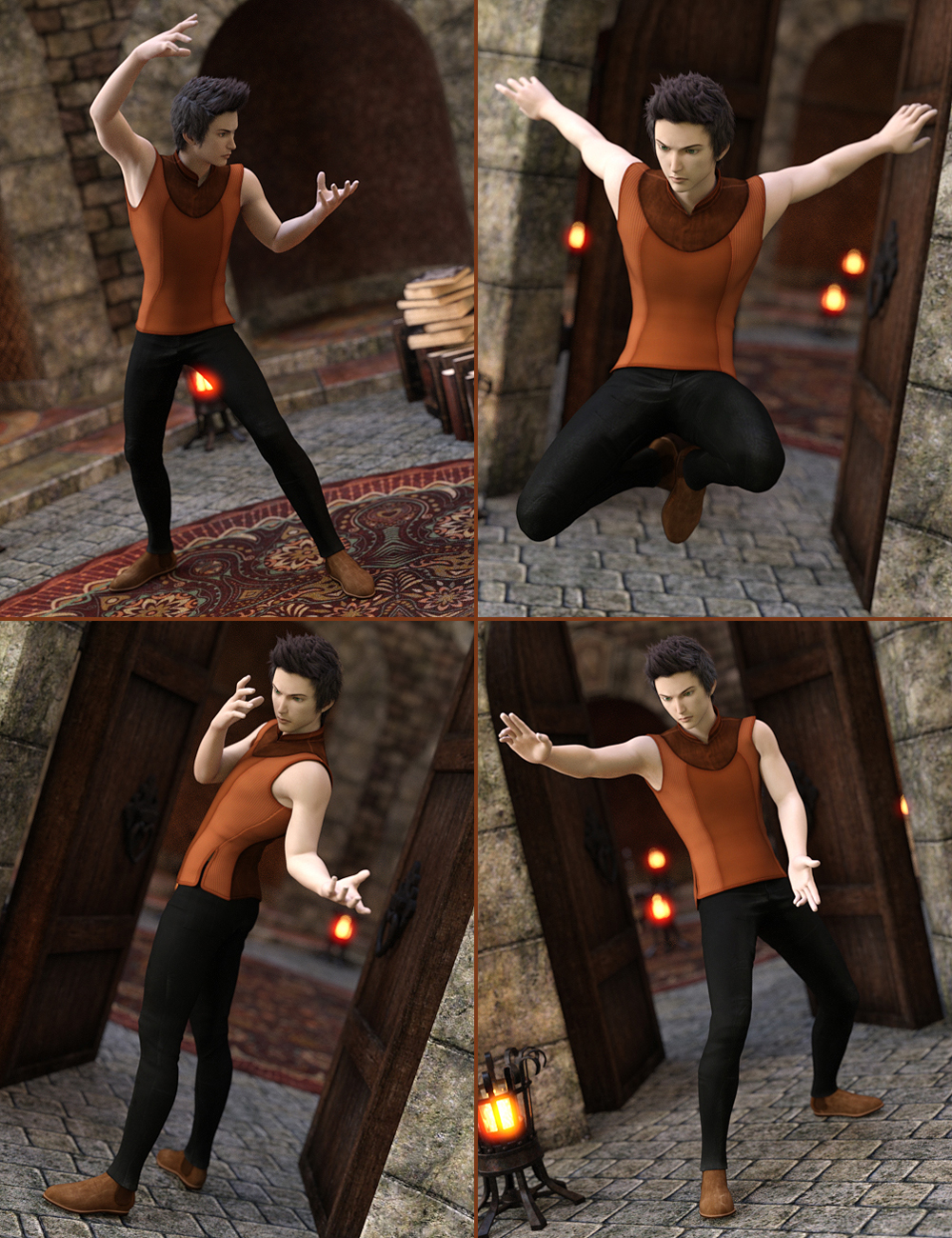 Magical Guy Poses for Kenji 7 by: Val3dart, 3D Models by Daz 3D