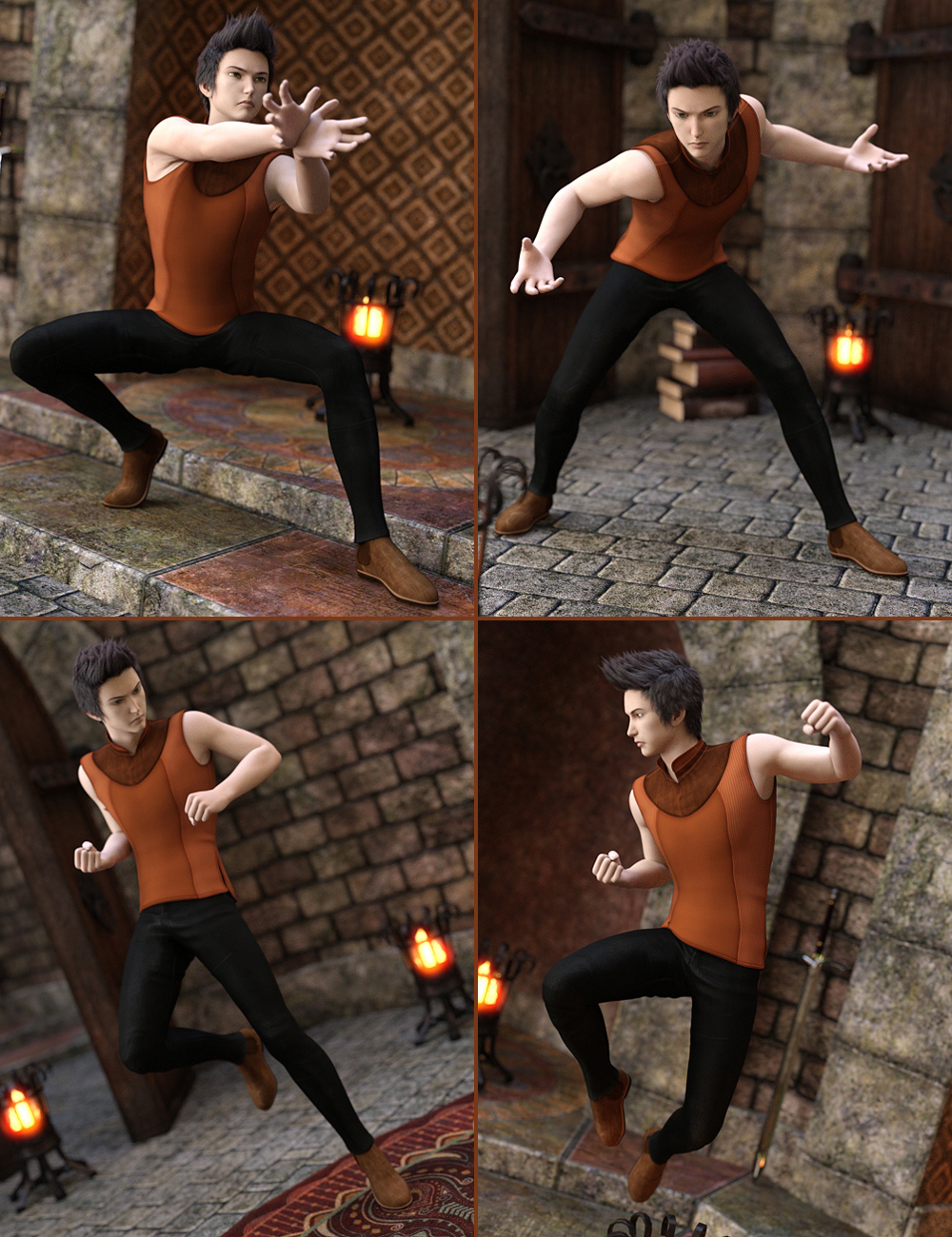 Magical Guy Poses for Kenji 7 by: Val3dart, 3D Models by Daz 3D