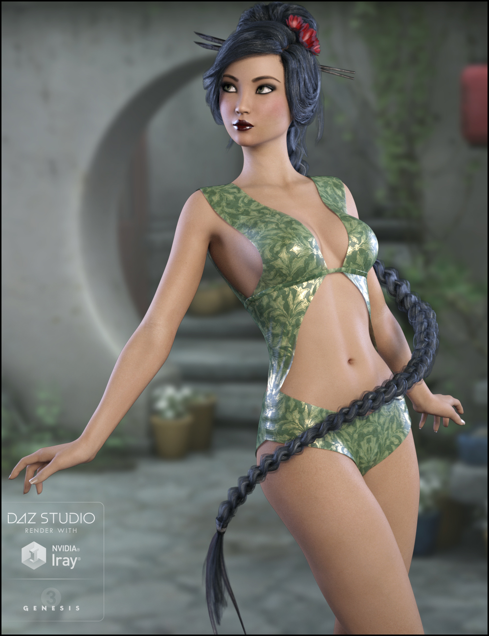 Midori for Aiko 7 by: RazielJessaii, 3D Models by Daz 3D