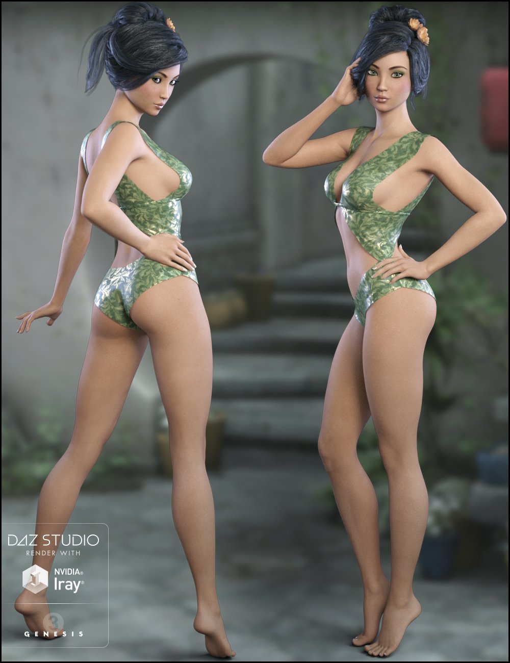 Midori for Aiko 7 by: RazielJessaii, 3D Models by Daz 3D