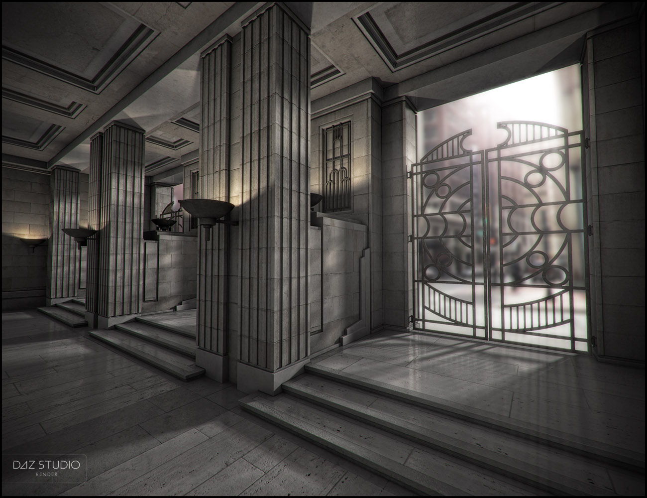 Deco Lobby Deco Lobby by: Jack Tomalin, 3D Models by Daz 3D