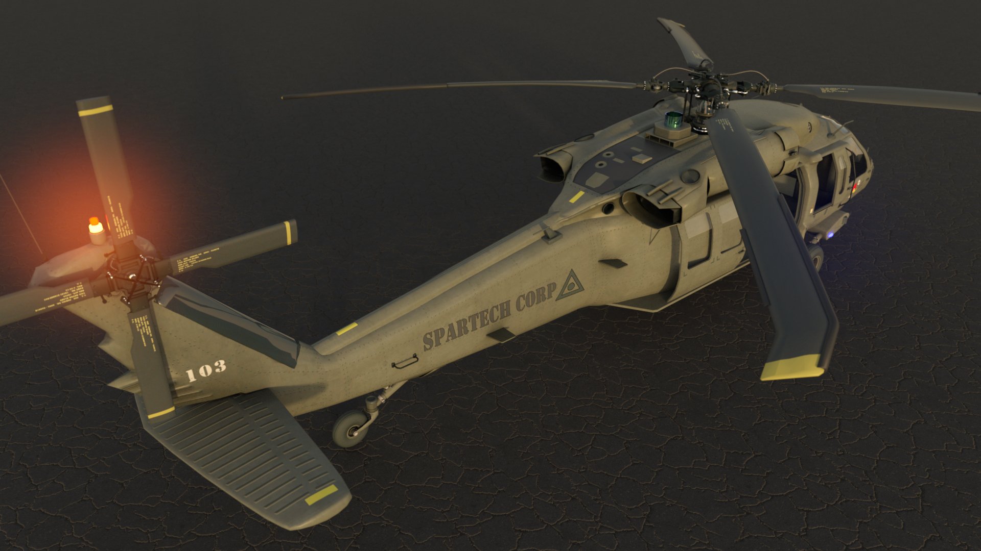 DarkHawk Helicopter DarkHawk Helicopter by: DarkEdgeDesign, 3D Models by Daz 3D