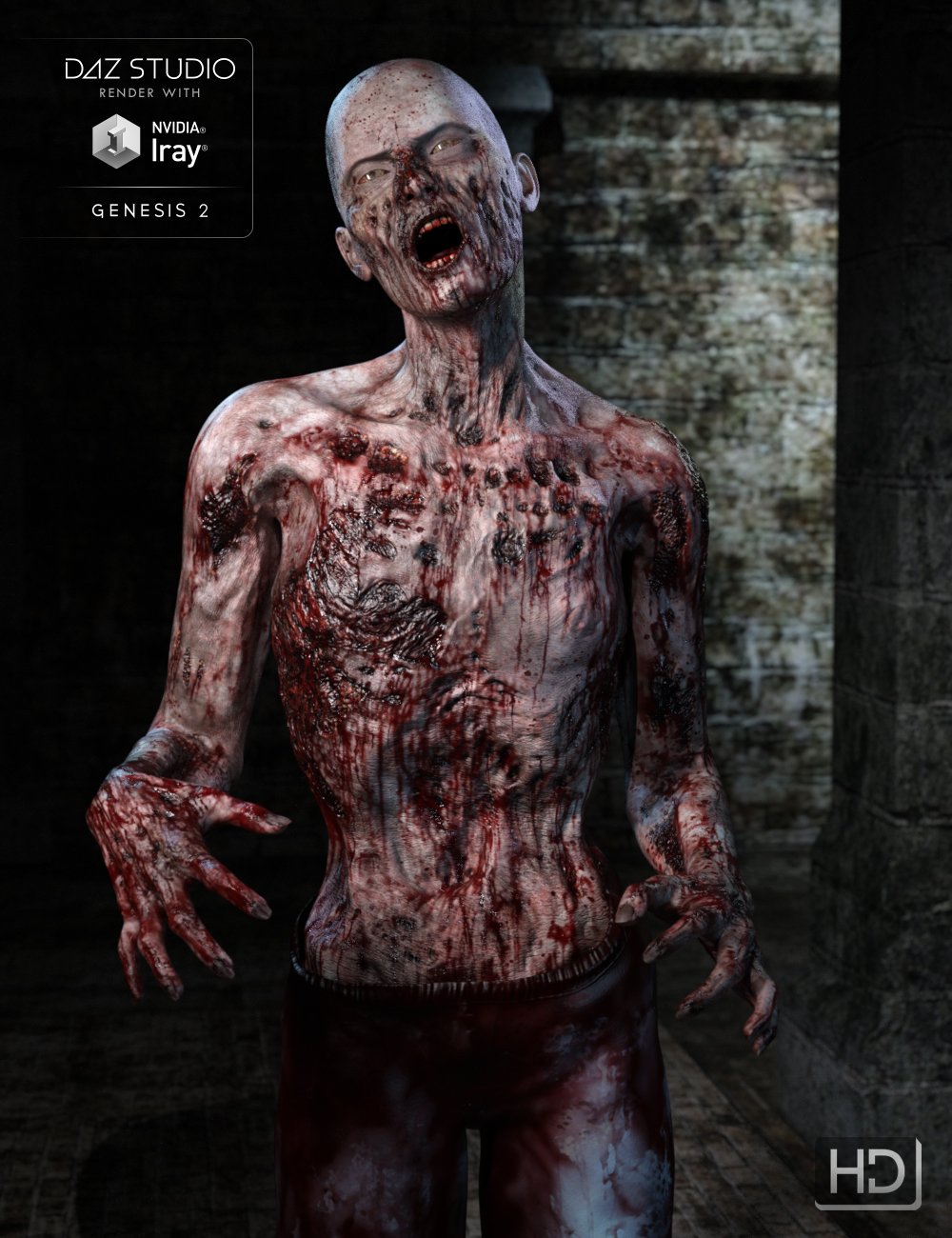 Ultimate Zombie HD for Genesis 2 Male Ultimate Zombie HD for Genesis 2 Male by: Groovy Patrol, 3D Models by Daz 3D