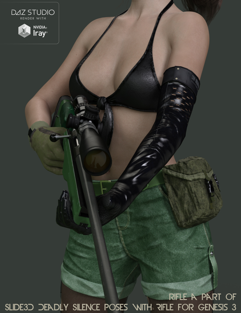 Slide3D Deadly Silence Clothes for Genesis 3 Female(s) by: Slide3D, 3D Models by Daz 3D