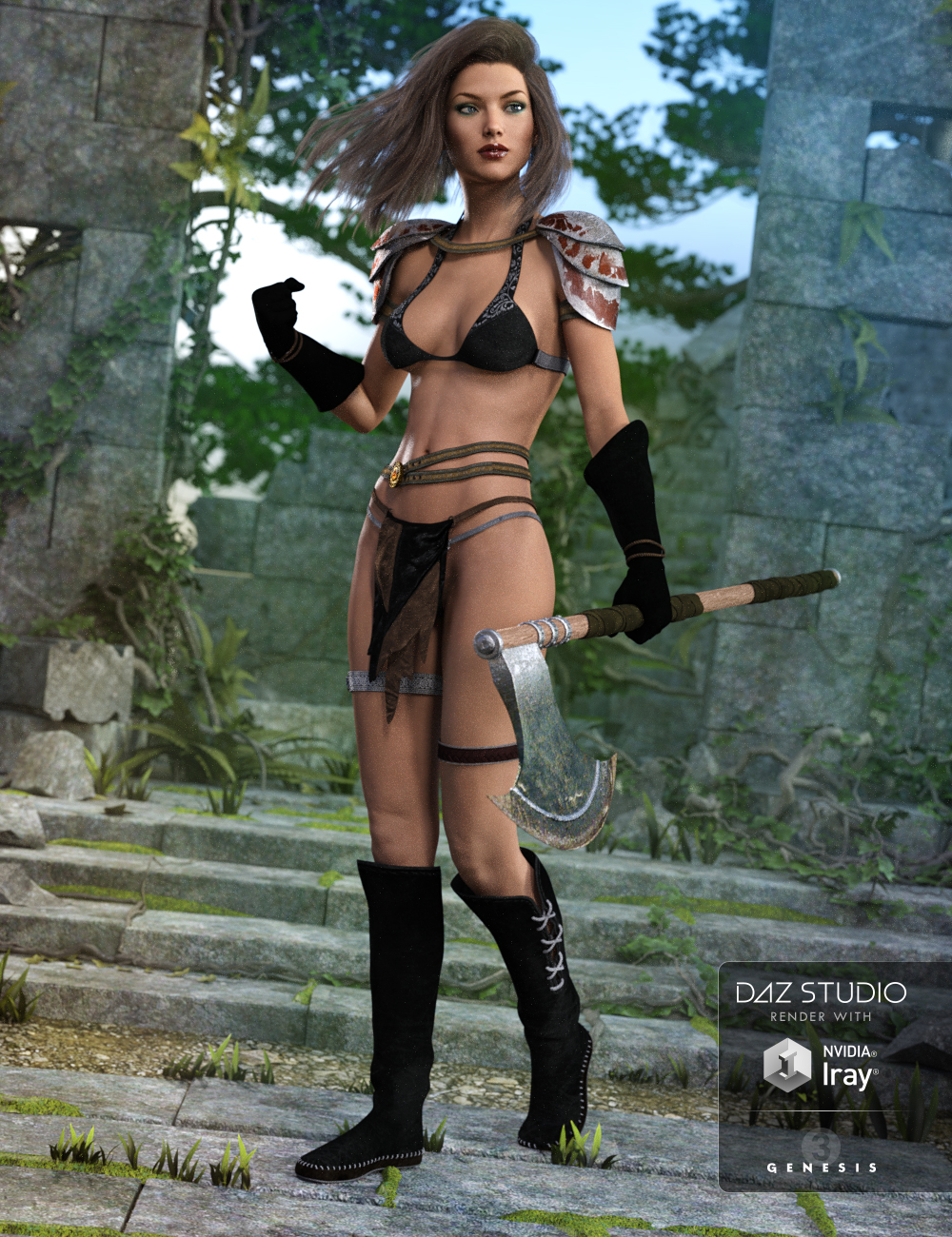 Battle Queen Outfit Textures by: Shox-Design, 3D Models by Daz 3D