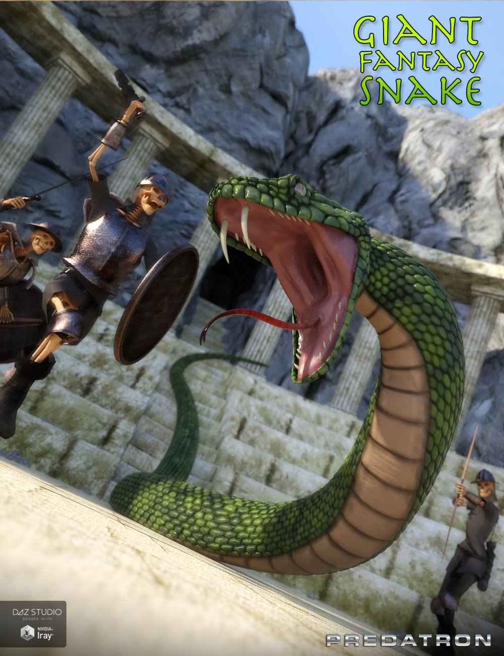Giant Fantasy Snake by: Predatron, 3D Models by Daz 3D