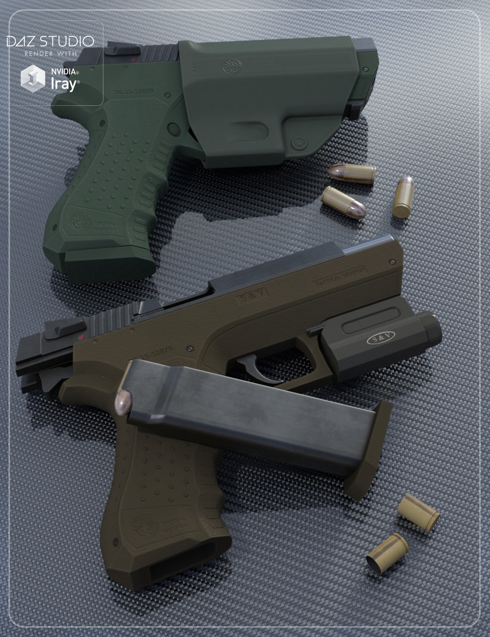 Tactical Gun for Genesis 3 Male(s) by: smayVelemudr, 3D Models by Daz 3D