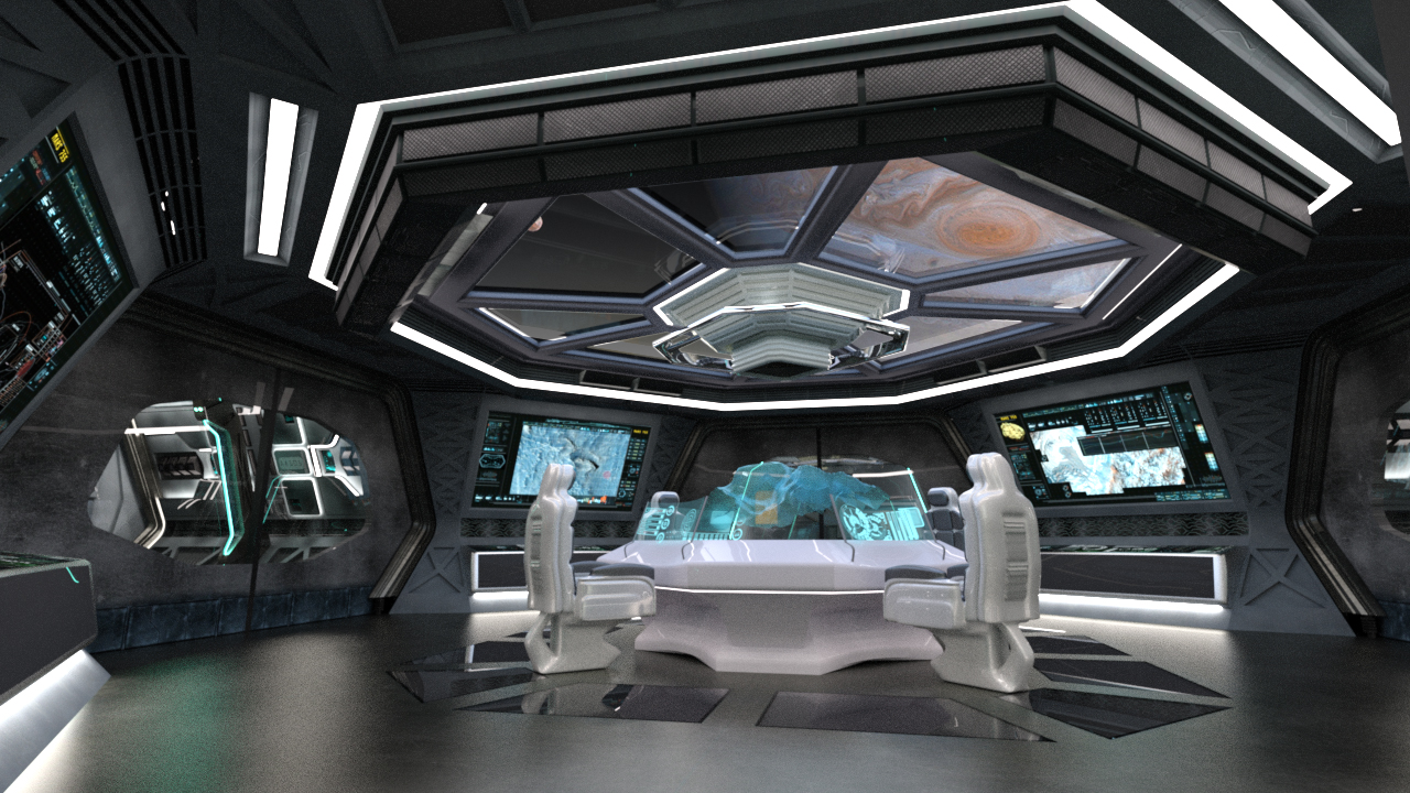 Spaceship Command Center by: PerspectX, 3D Models by Daz 3D