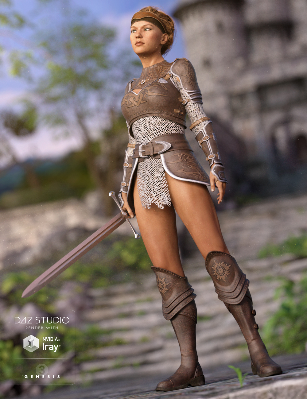 Alicia Armor Outfit for Genesis 3 Female(s)