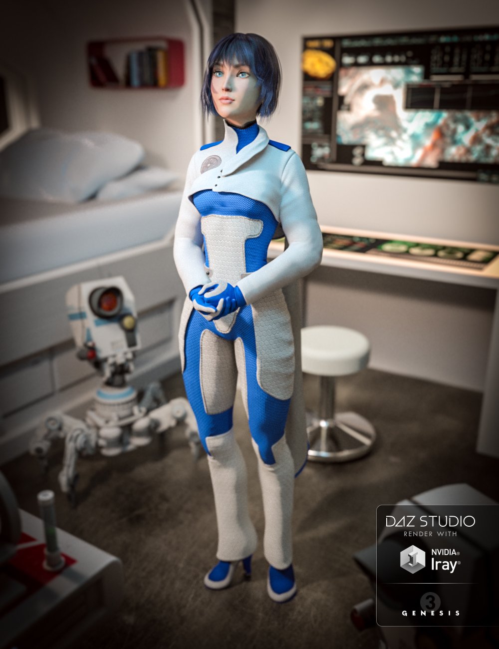 Lieutenant Synergy Outfit for Genesis 3 Female(s)