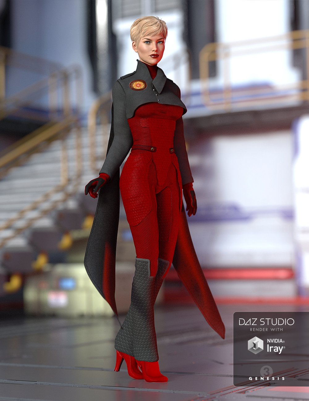 Lieutenant Synergy Outfit Textures by: Sarsa, 3D Models by Daz 3D