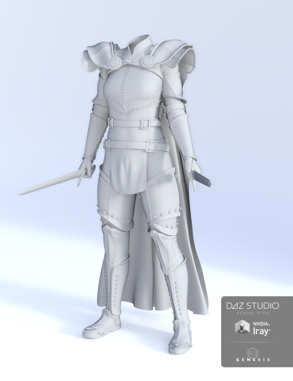 Chevaleresse Armor for Genesis 3 Female(s) by: Anna BenjaminBarbara Brundon, 3D Models by Daz 3D
