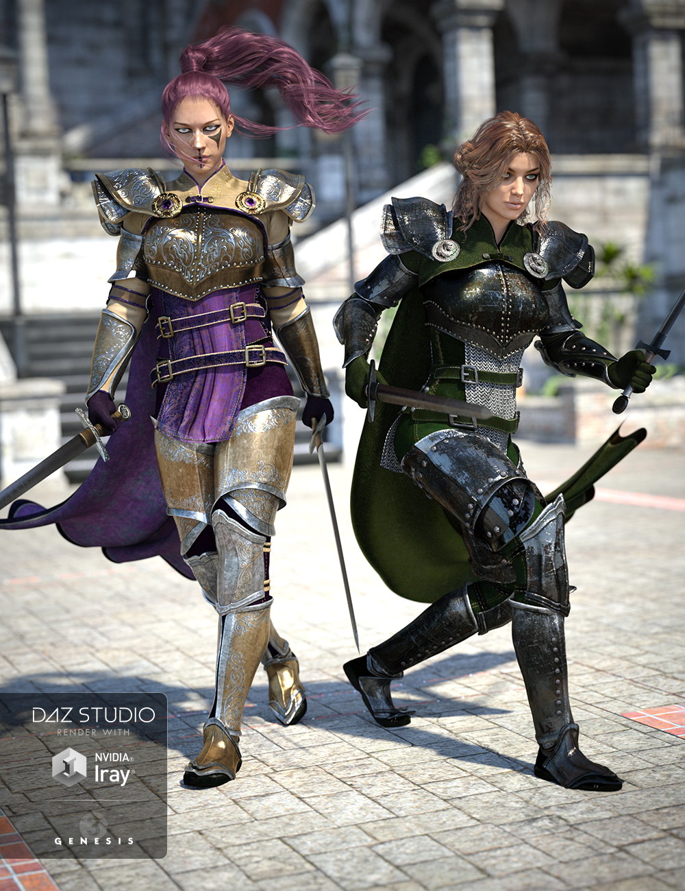 Chevaleresse Armor Textures by: Anna Benjamin, 3D Models by Daz 3D