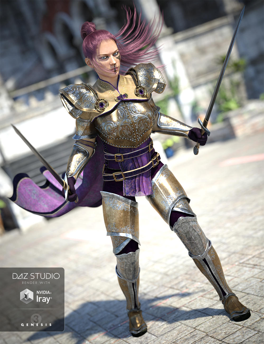 Chevaleresse Armor Textures by: Anna Benjamin, 3D Models by Daz 3D