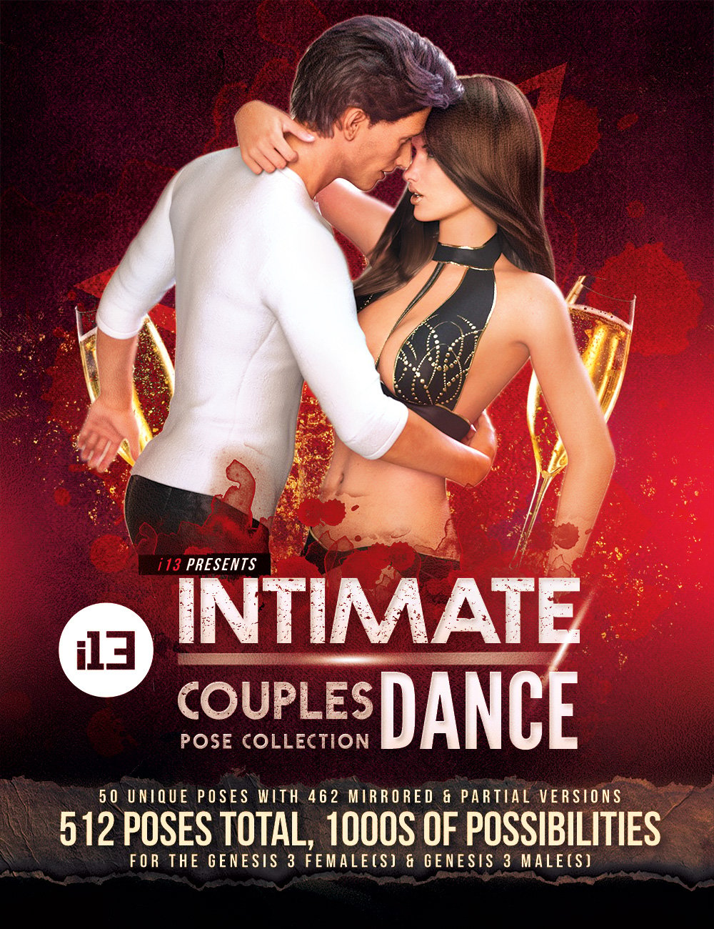 i13 Intimate Dance for the Genesis 3 Female(s) and Genesis 3 Male(s) by: ironman13, 3D Models by Daz 3D