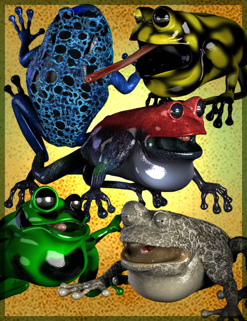 Five Little Frogs by: LuciferinoOriettaLadyMorrighan, 3D Models by Daz 3D