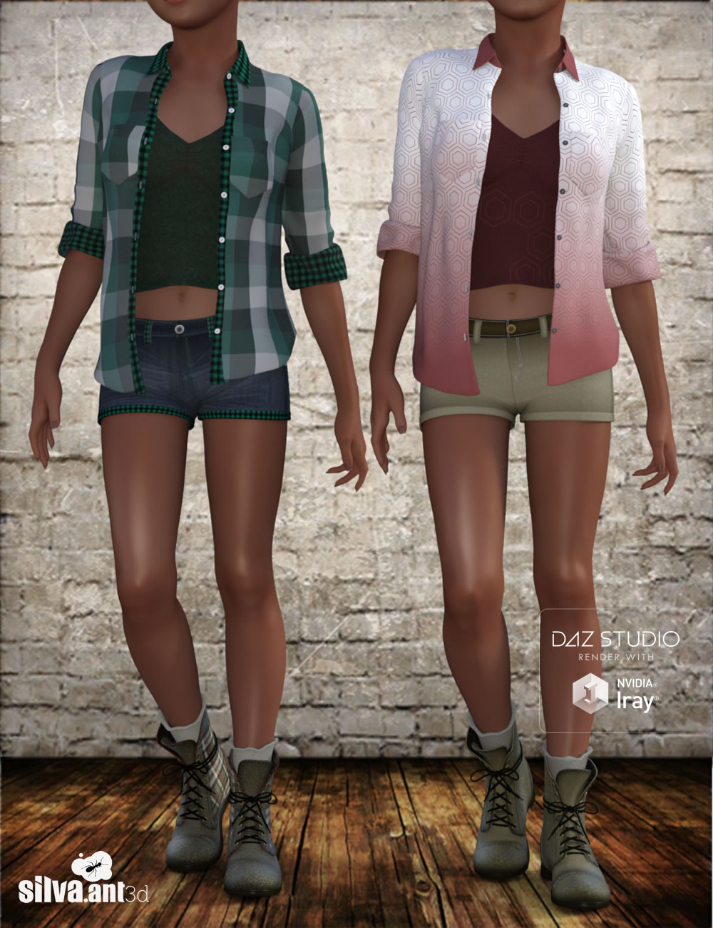 Haley Clothing Textures by: SilvaAnt3d, 3D Models by Daz 3D