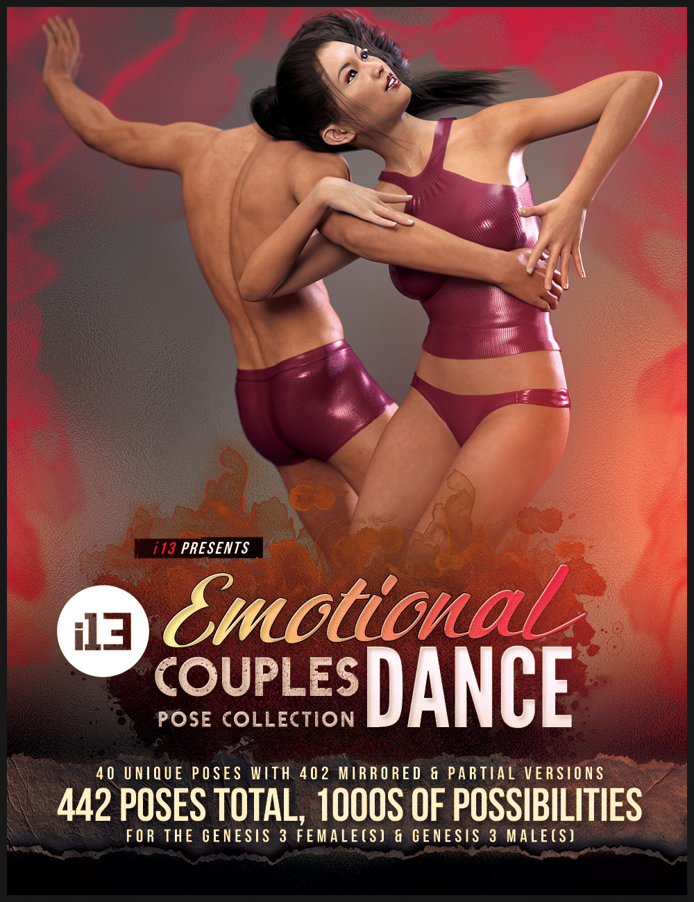 i13 Emotional Dance for the Genesis 3 Female(s) and Genesis 3 Male(s) by: ironman13, 3D Models by Daz 3D