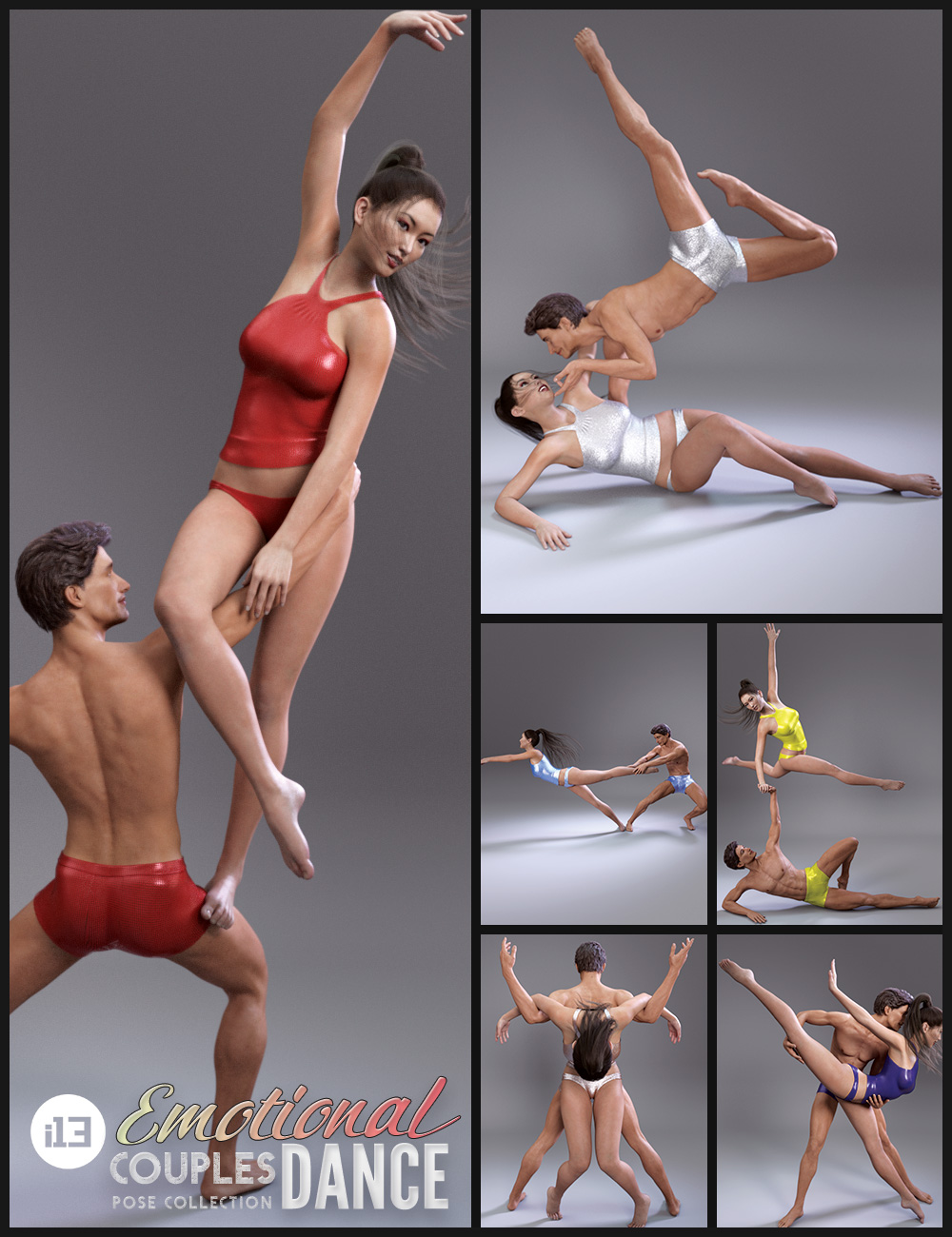 i13 Emotional Dance for the Genesis 3 Female(s) and Genesis 3 Male(s) by: ironman13, 3D Models by Daz 3D