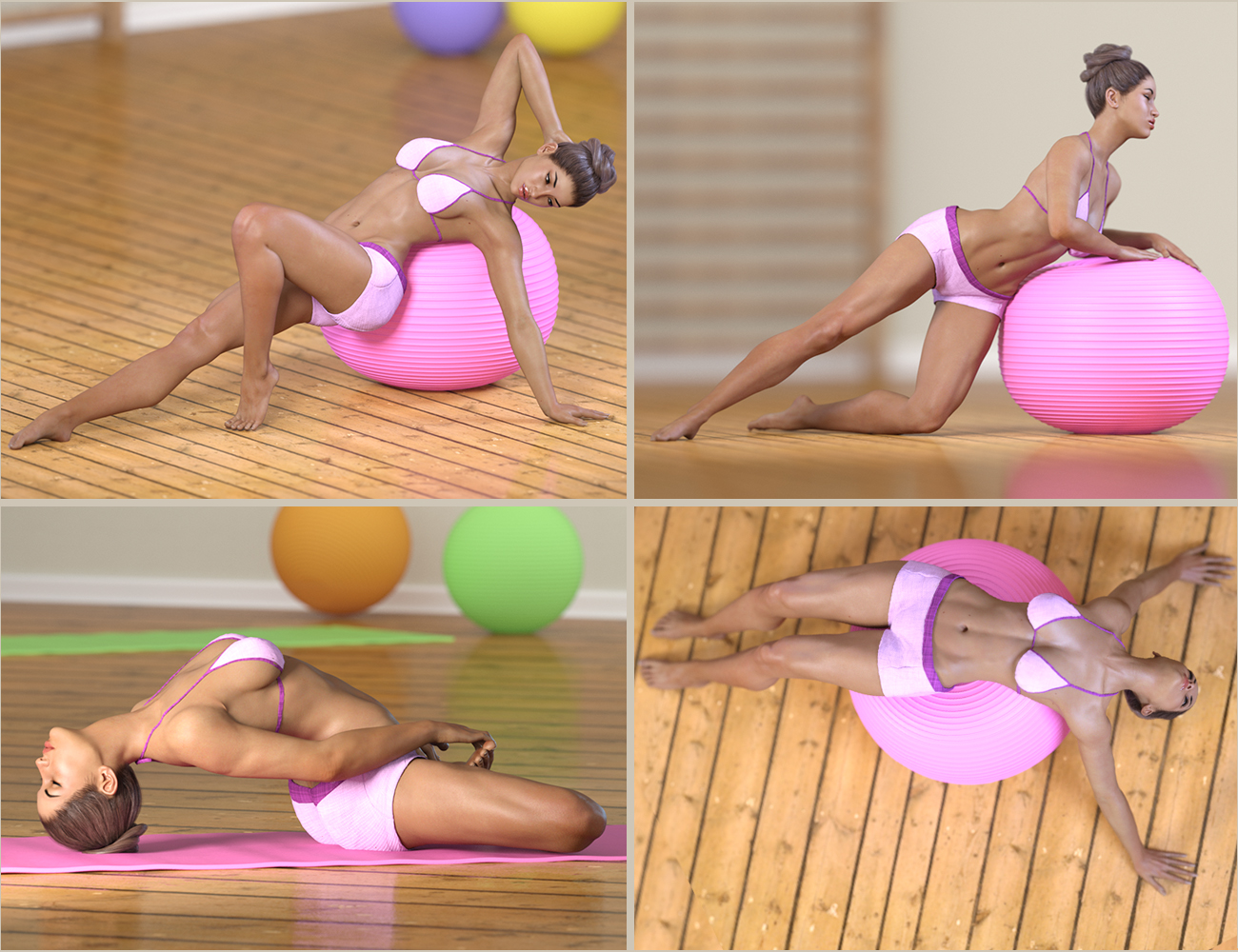 Z Exercise Studio and Poses by: Zeddicuss, 3D Models by Daz 3D