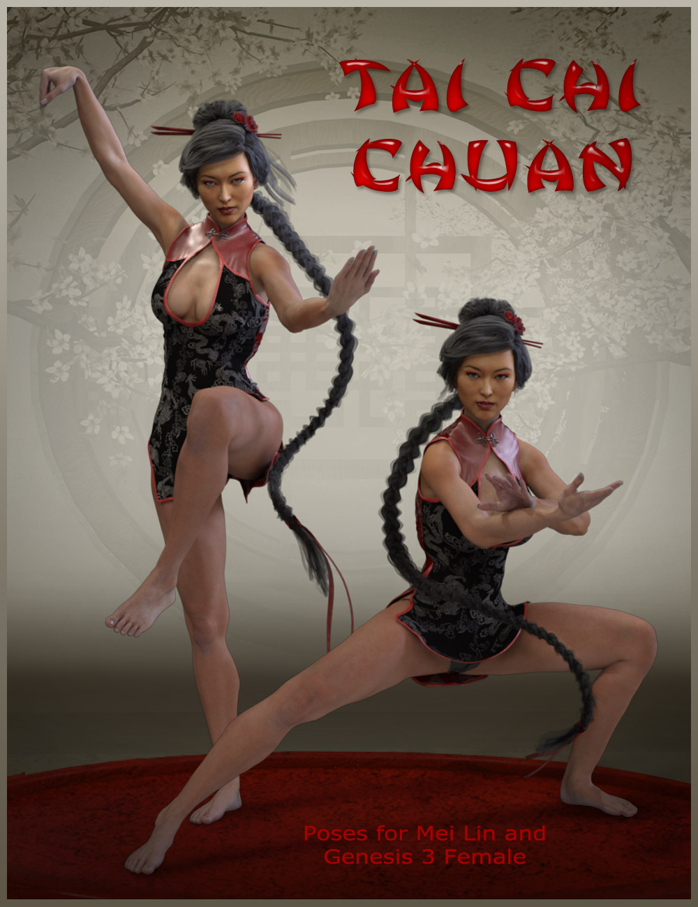 Tai Chi Chuan Poses for Mei Lin 7 and Genesis 3 Female by: ilona, 3D Models by Daz 3D