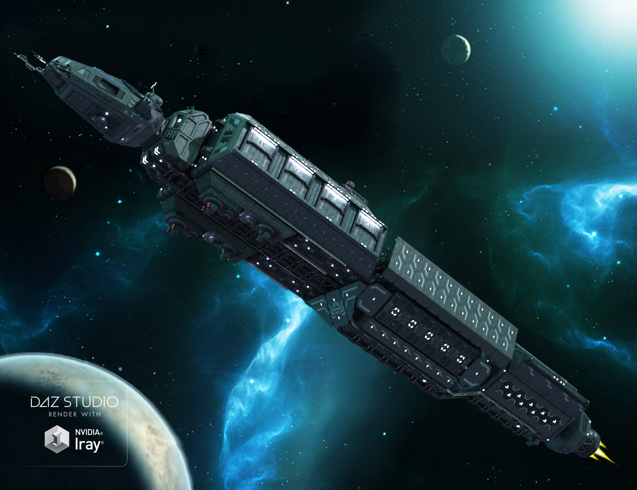 Spaceship Antares by: petipet, 3D Models by Daz 3D