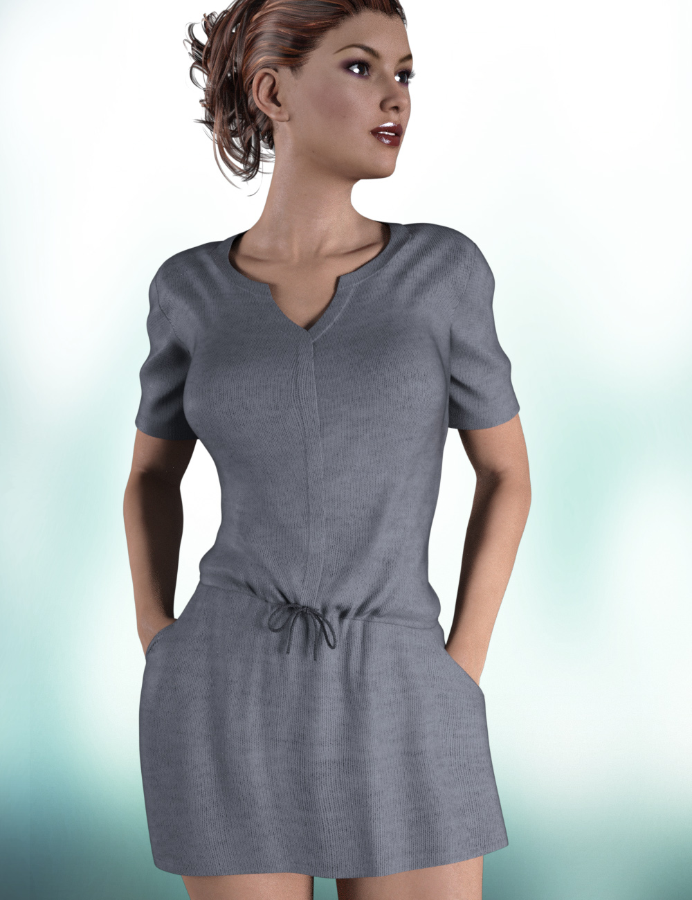 Loose Sweater Dress for Genesis 3 Female(s) by: aurorabreeze, 3D Models by Daz 3D