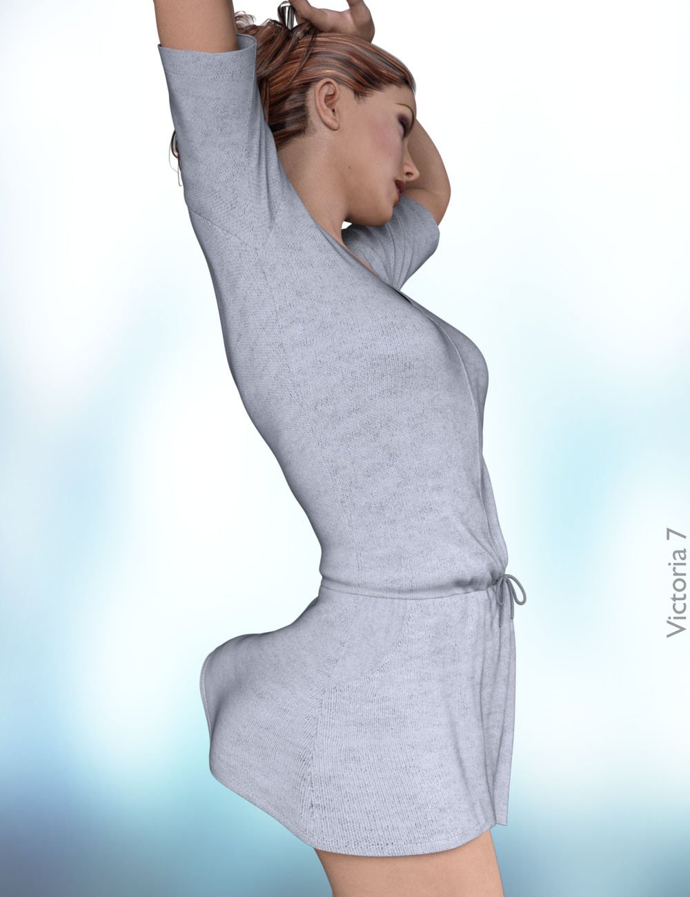 Loose Sweater Dress for Genesis 3 Female(s) by: aurorabreeze, 3D Models by Daz 3D