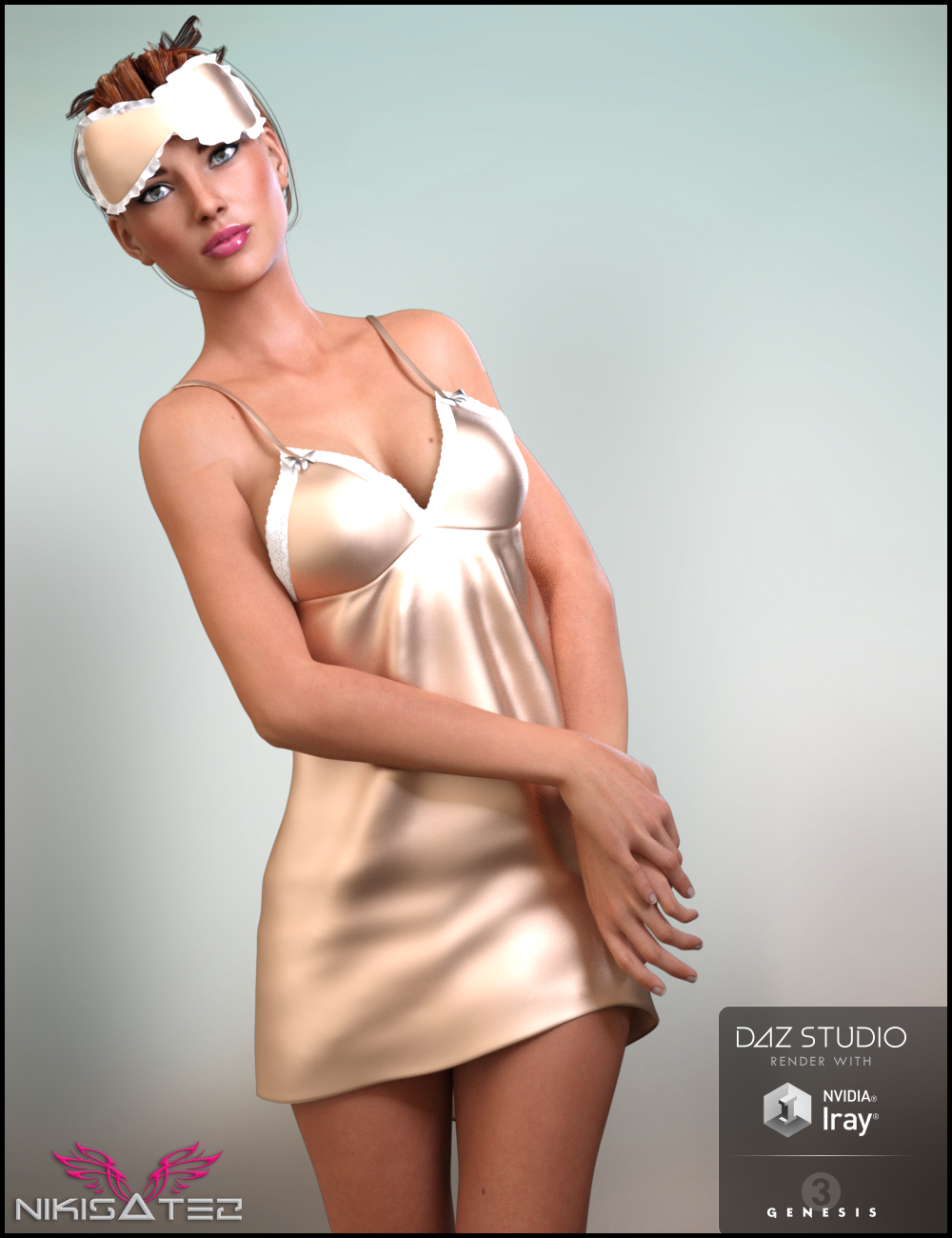 Nighty Night Outfit for Genesis 3 Female(s) by: Nikisatez, 3D Models by Daz 3D