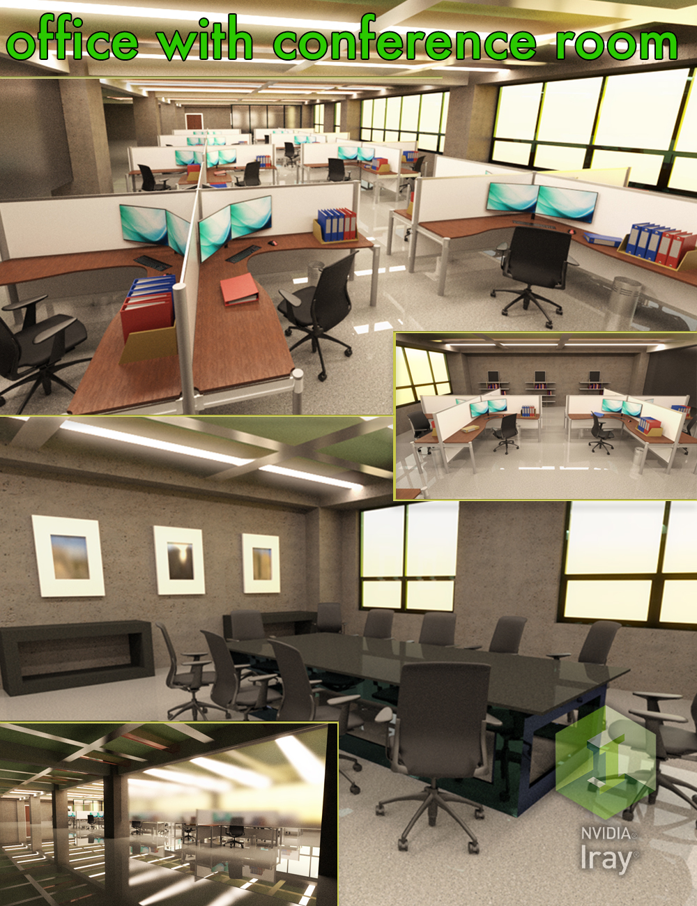 Office with Conference Room by: Tesla3dCorp, 3D Models by Daz 3D