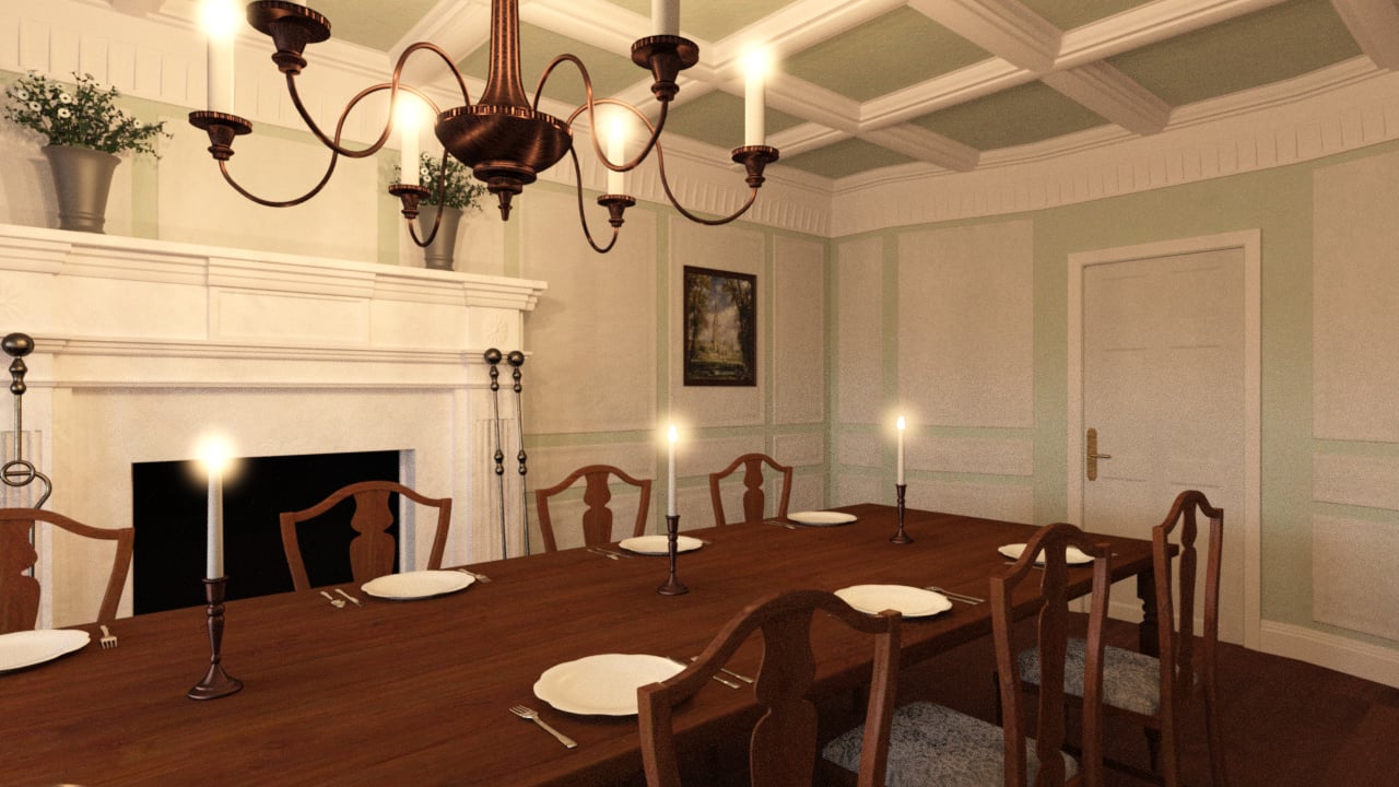 Regency Dining Set by: PerspectX, 3D Models by Daz 3D