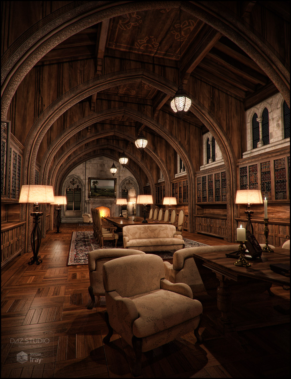 The Library Iray Addon by: Jack Tomalin, 3D Models by Daz 3D
