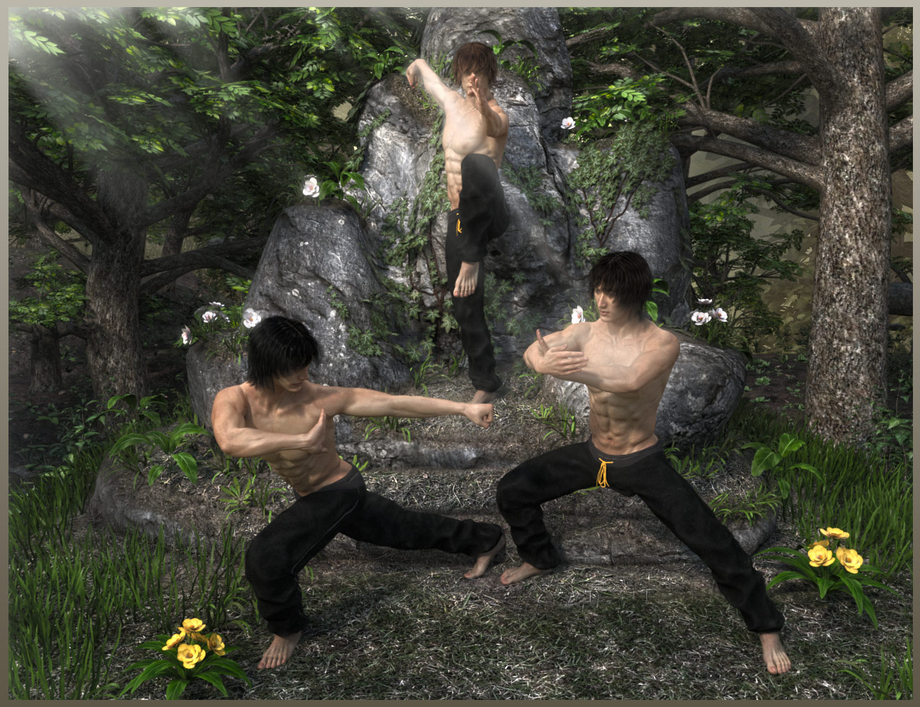 Tai Chi Chuan Poses for Lee 7 and Genesis 3 Male | Daz 3D