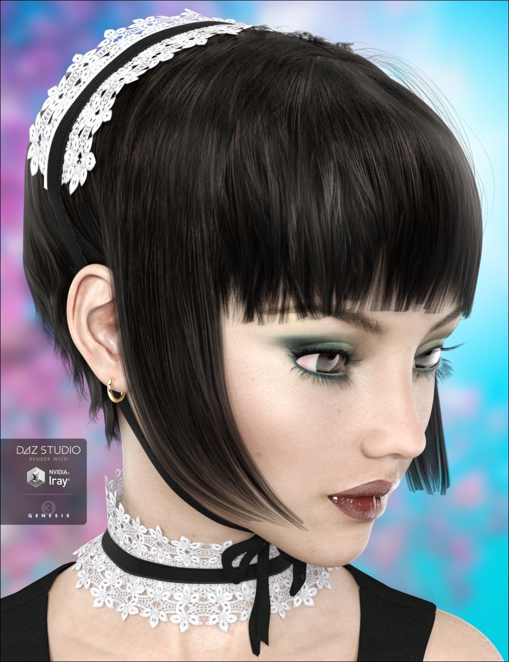 Juliette Hair by: DarkStarBurningMindVision G.D.S., 3D Models by Daz 3D