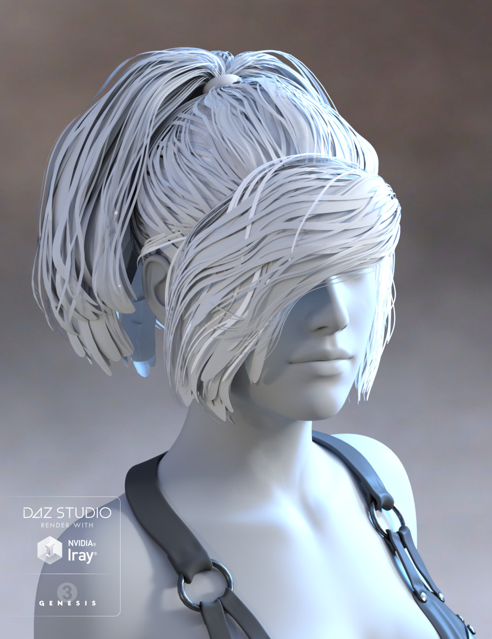 Batibat Hair for Genesis 3 Female(s) by: goldtassel, 3D Models by Daz 3D
