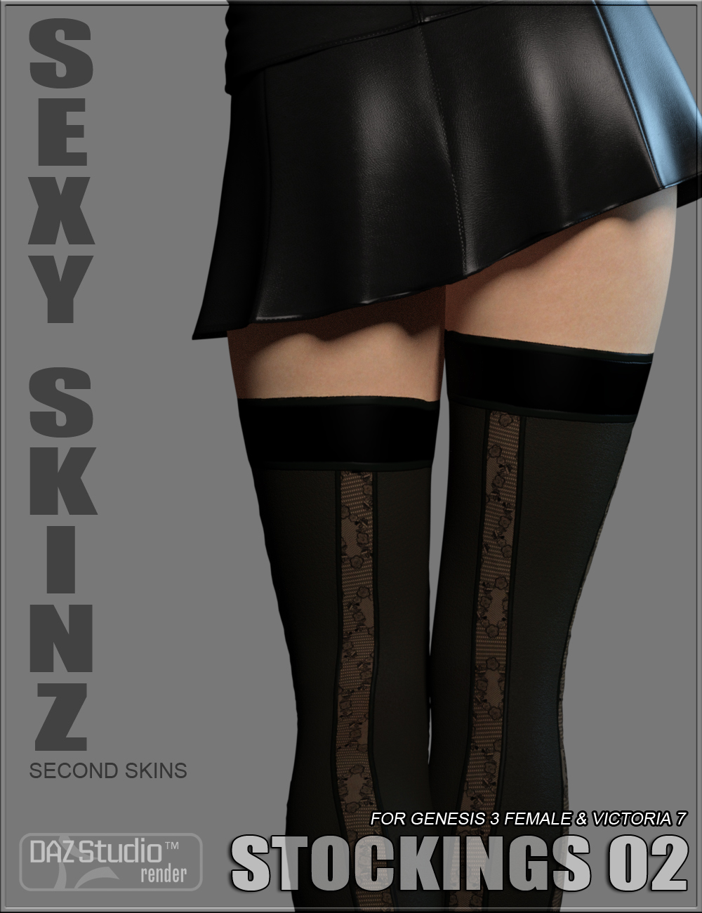 Sexy Skinz - Stockings 02 for Genesis 3 Female(s) by: vyktohria, 3D Models by Daz 3D