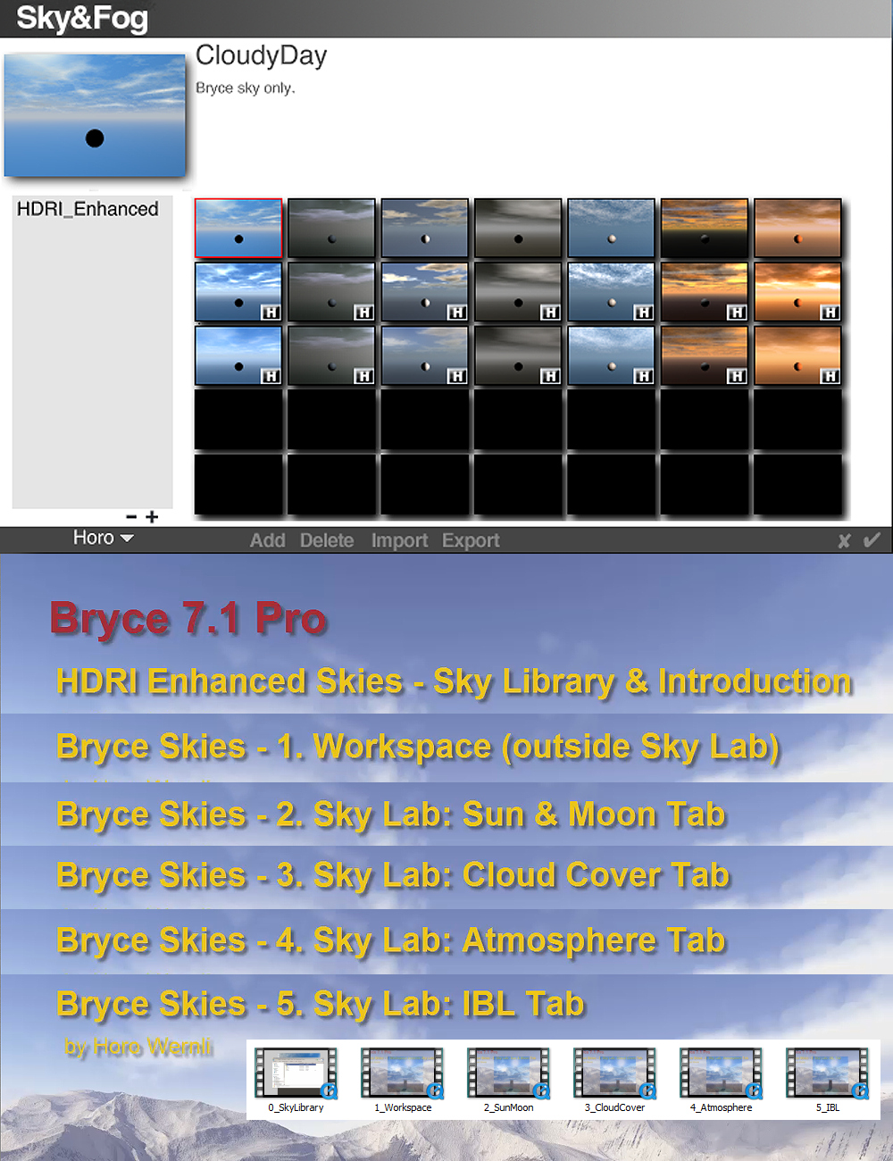 Bryce 7.1 Pro - HDRI Enhanced Skies by: Horo, 3D Models by Daz 3D