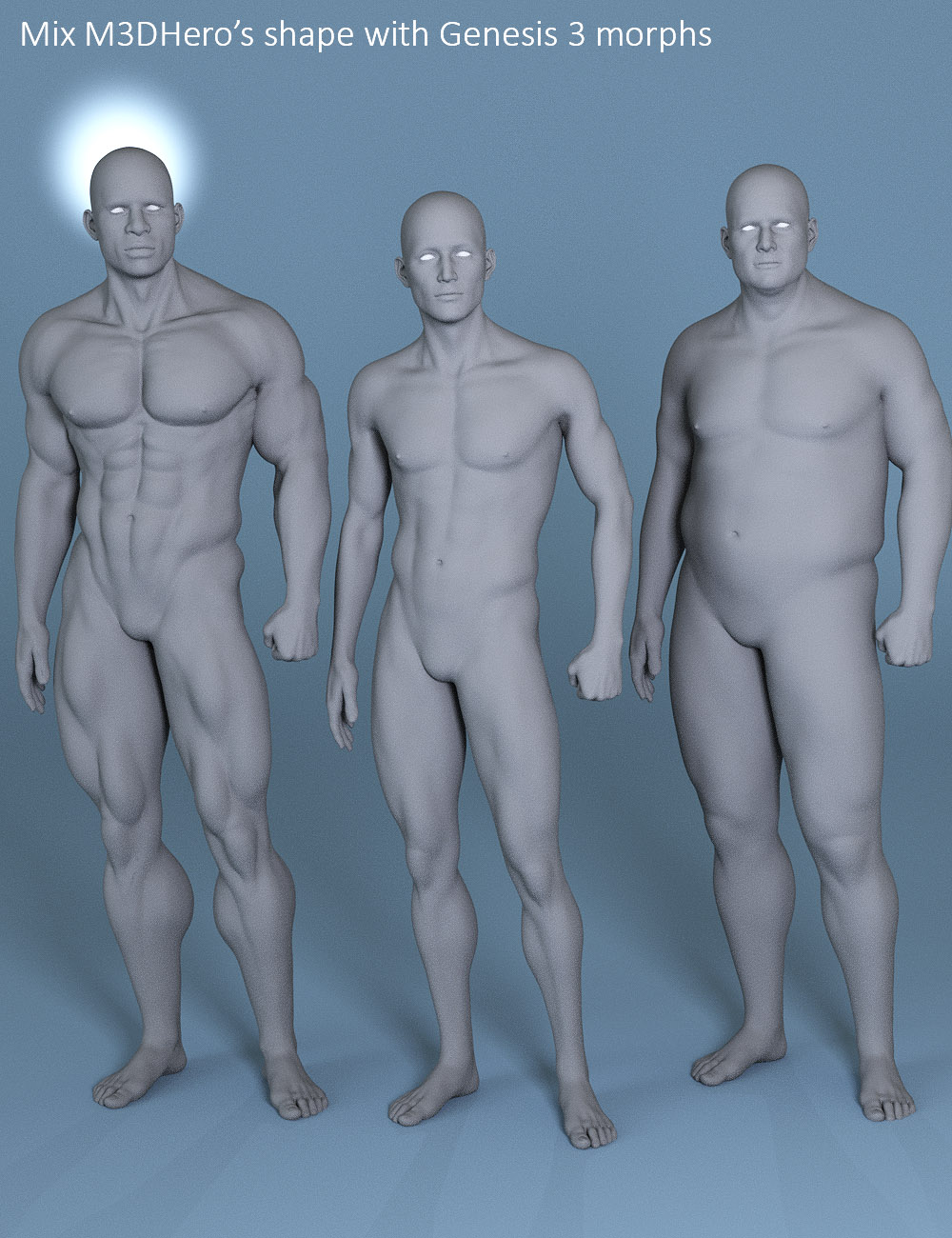 M3D Hero 7 HD Shapes for Michael 7 by: Male-M3dia, 3D Models by Daz 3D