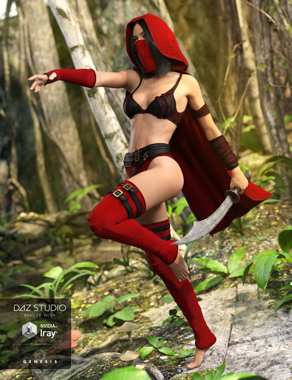 Secret Poison Outfit for Genesis 3 Female(s) by: Sarsa, 3D Models by Daz 3D