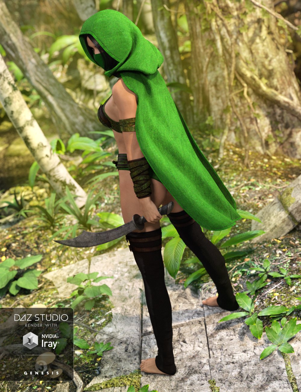 Secret Poison Outfit for Genesis 3 Female(s) by: Sarsa, 3D Models by Daz 3D