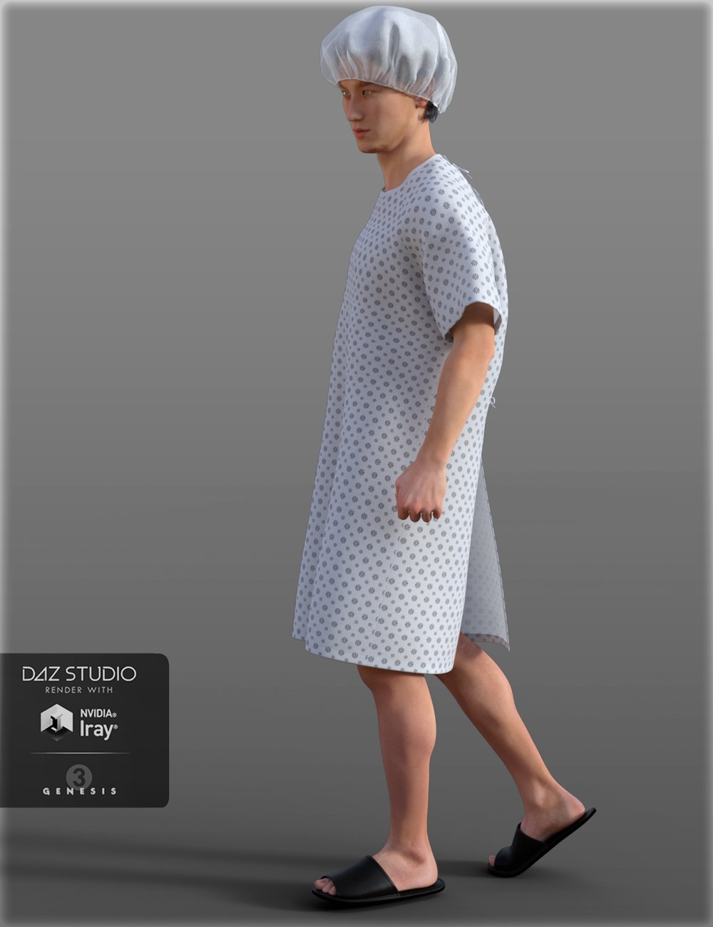 H&C Patient Gowns Set for Genesis 3 Male(s) H&C Patient Gowns Set for Genesis 3 Male(s) by: IH Kang, 3D Models by Daz 3D