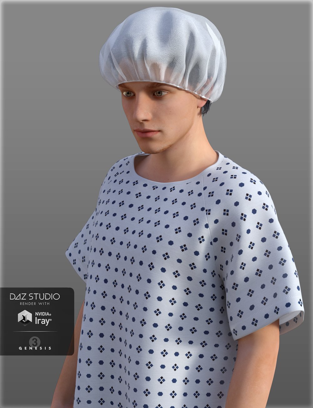 H&C Patient Gowns Set for Genesis 3 Male(s) H&C Patient Gowns Set for Genesis 3 Male(s) by: IH Kang, 3D Models by Daz 3D