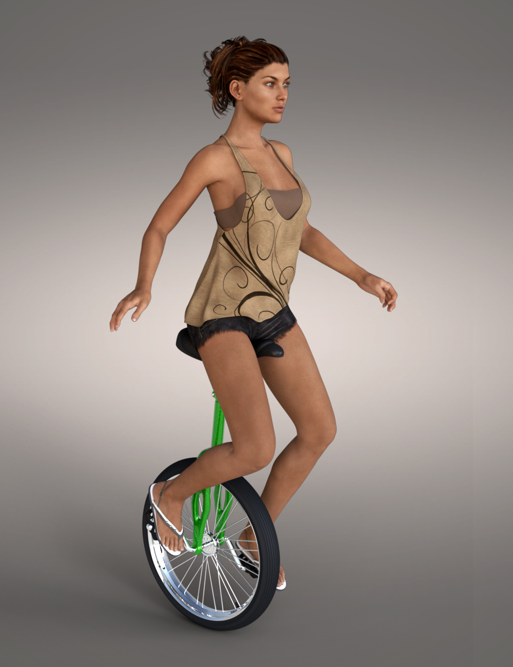 Unicycle by: Mechaven, 3D Models by Daz 3D
