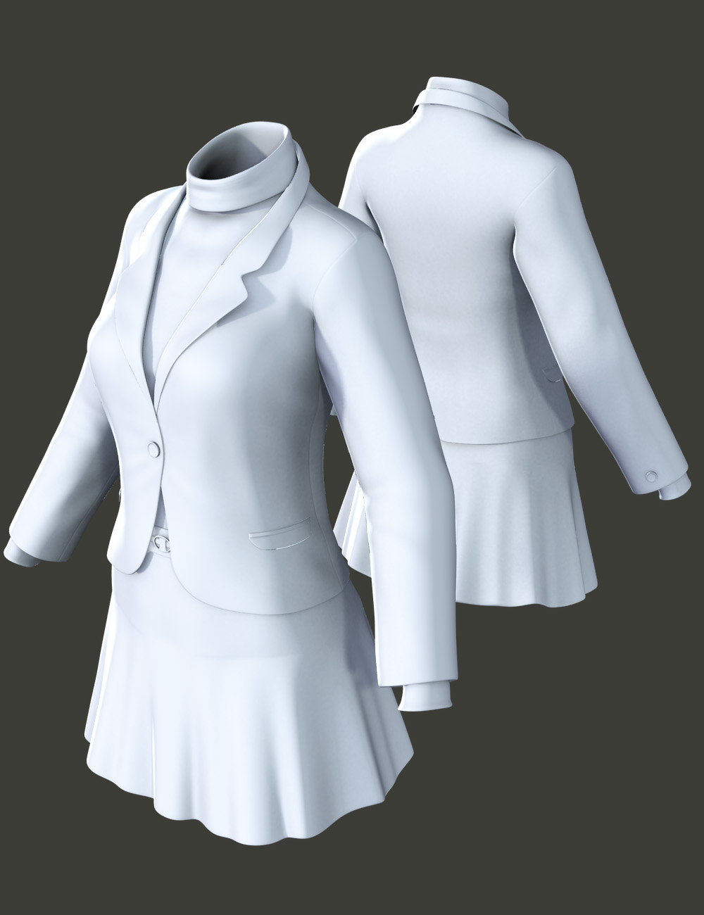 Blazer and Flare Skirt for Genesis 3 Female(s) by: tentman, 3D Models by Daz 3D