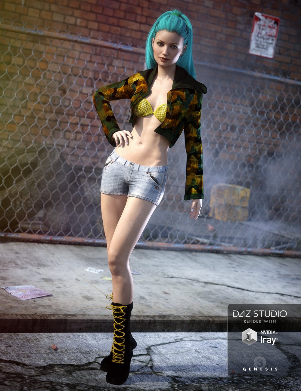 Urban Edgy Outfit for Genesis 3 Female(s) Urban Edgy Outfit for Genesis 3 Female(s) by: Shox-Design, 3D Models by Daz 3D