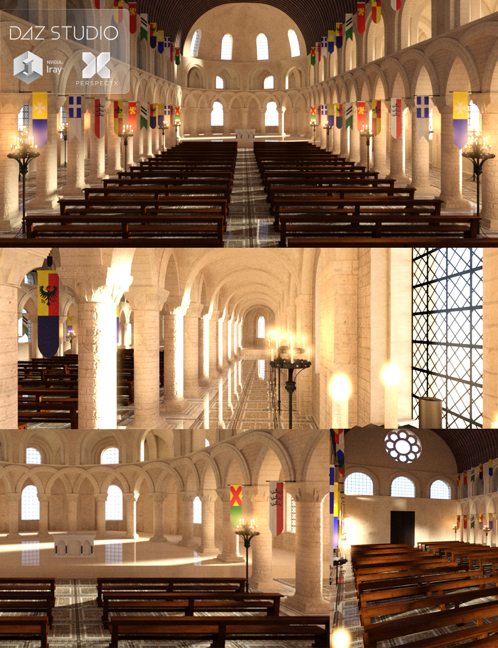 Romanesque Chapel by: PerspectX, 3D Models by Daz 3D