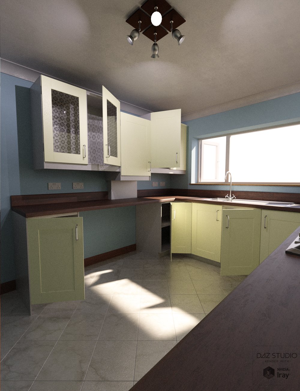 Northern Terrace Kitchen Northern Terrace Kitchen by: David BrinnenForbiddenWhispers, 3D Models by Daz 3D