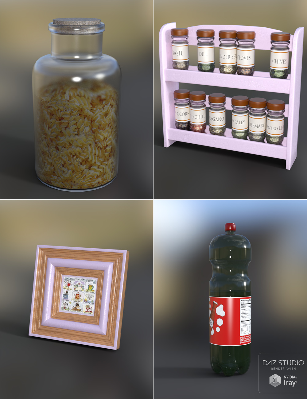 Northern Terrace Kitchen Utensils Northern Terrace Kitchen Utensils by: David BrinnenForbiddenWhispers, 3D Models by Daz 3D