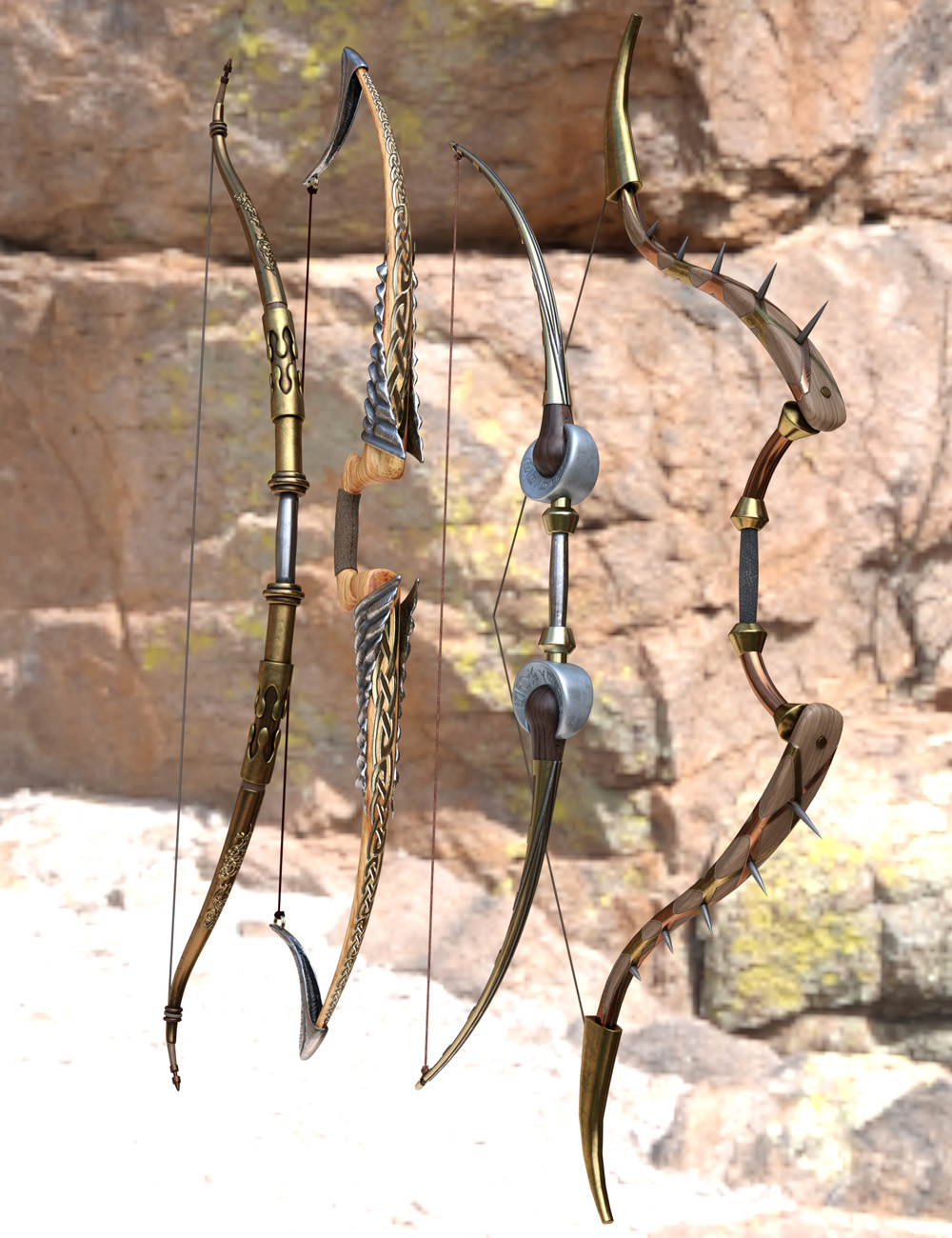 Fantasy Bows and Arrows by: Valandar, 3D Models by Daz 3D